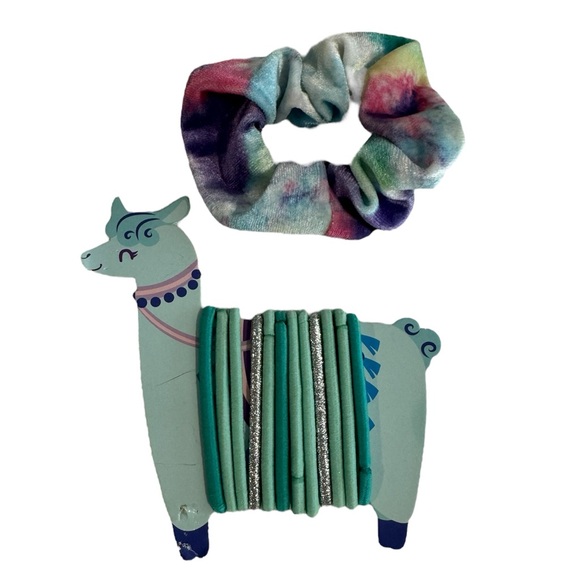 Set of 12 BRAND NEW hair ties & tie-dye velour hair scrunchie - Picture 1 of 4